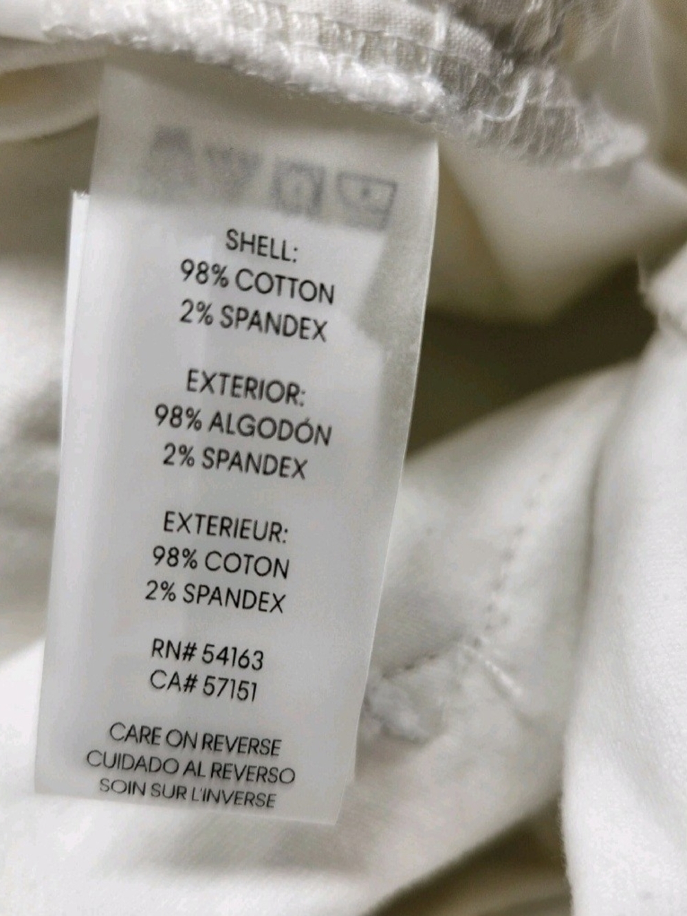 Calvin Klein Womens Plus Size 16  White Denim Shorts Modern Essentials NWT 03 - Picture 6 of 11